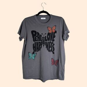 Lauren Moshi Crystal Butterfly Tee